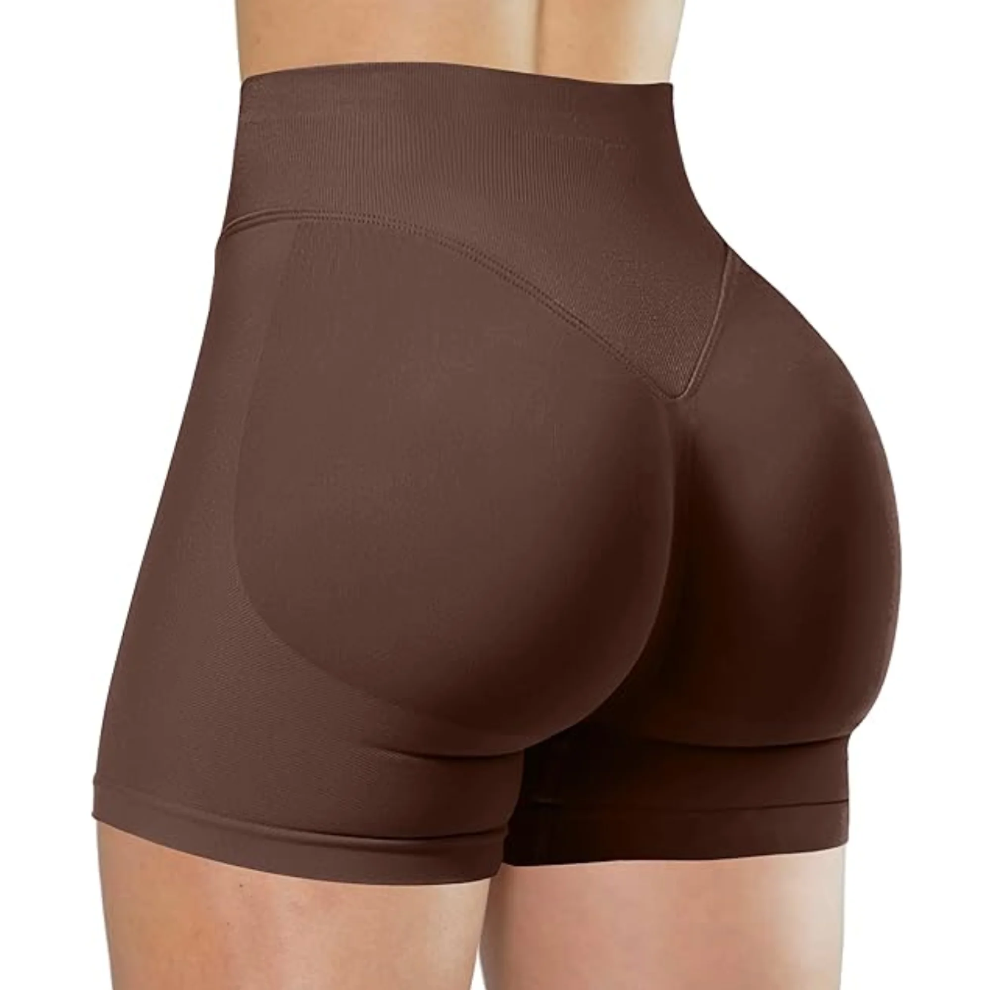 Summer High Waisted Yoga Shorts Fashionable and Sexy Running Fitness Pants Solid Color Yoga Leggings – Image 13