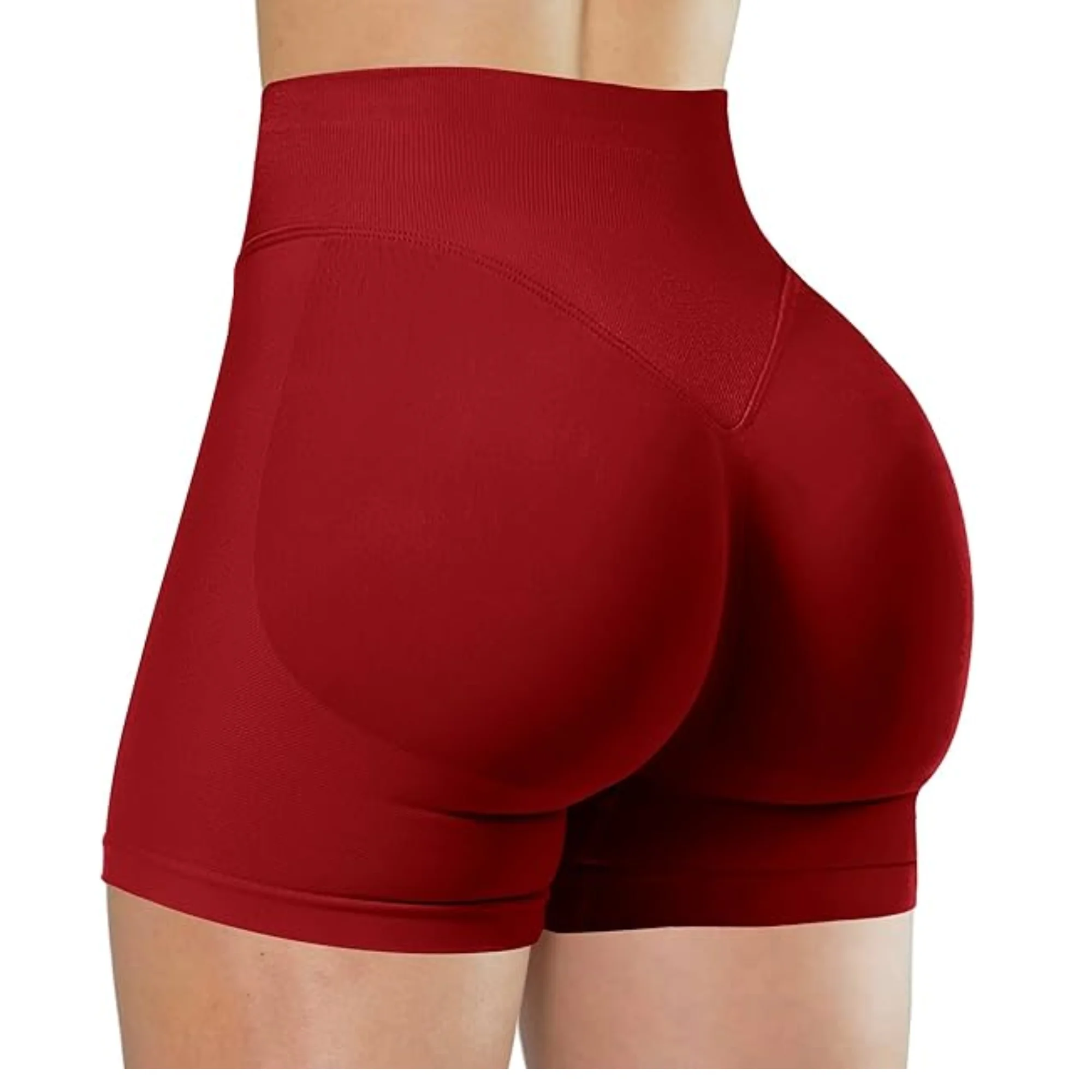 Summer High Waisted Yoga Shorts Fashionable and Sexy Running Fitness Pants Solid Color Yoga Leggings – Image 14