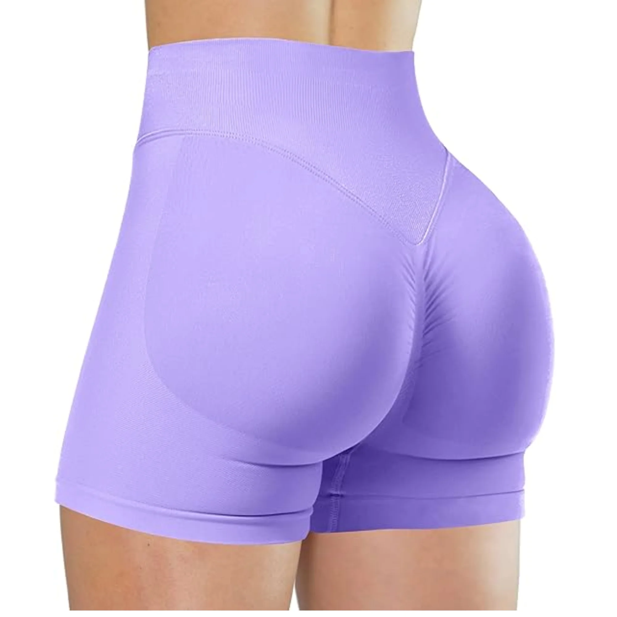 Summer High Waisted Yoga Shorts Fashionable and Sexy Running Fitness Pants Solid Color Yoga Leggings – Image 8