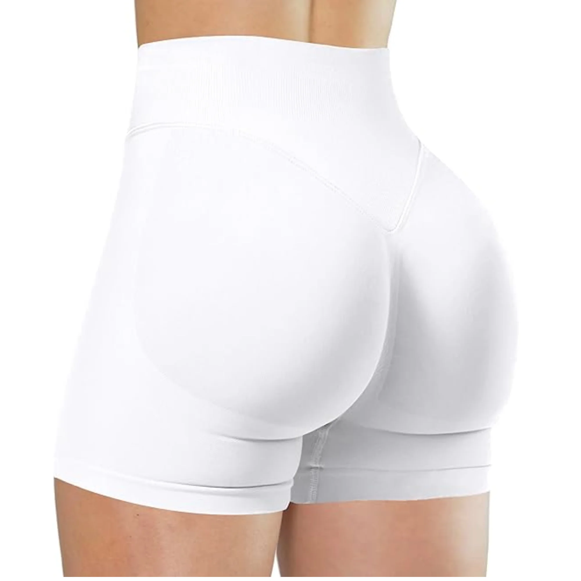 Summer High Waisted Yoga Shorts Fashionable and Sexy Running Fitness Pants Solid Color Yoga Leggings – Image 17