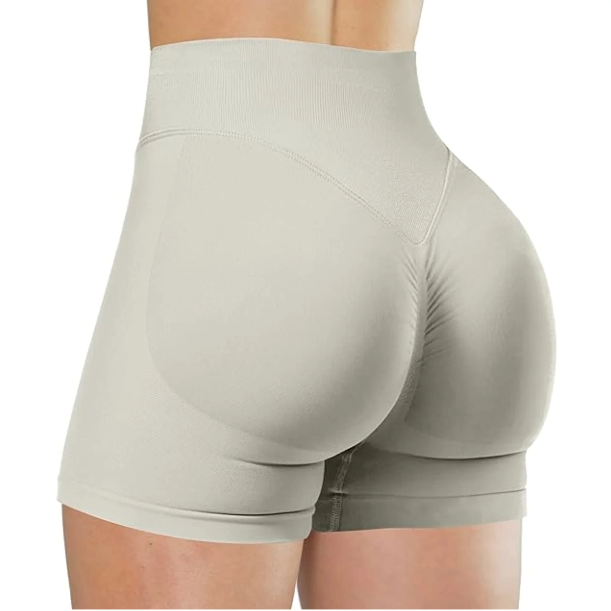 Summer High Waisted Yoga Shorts Fashionable and Sexy Running Fitness Pants Solid Color Yoga Leggings – Image 22