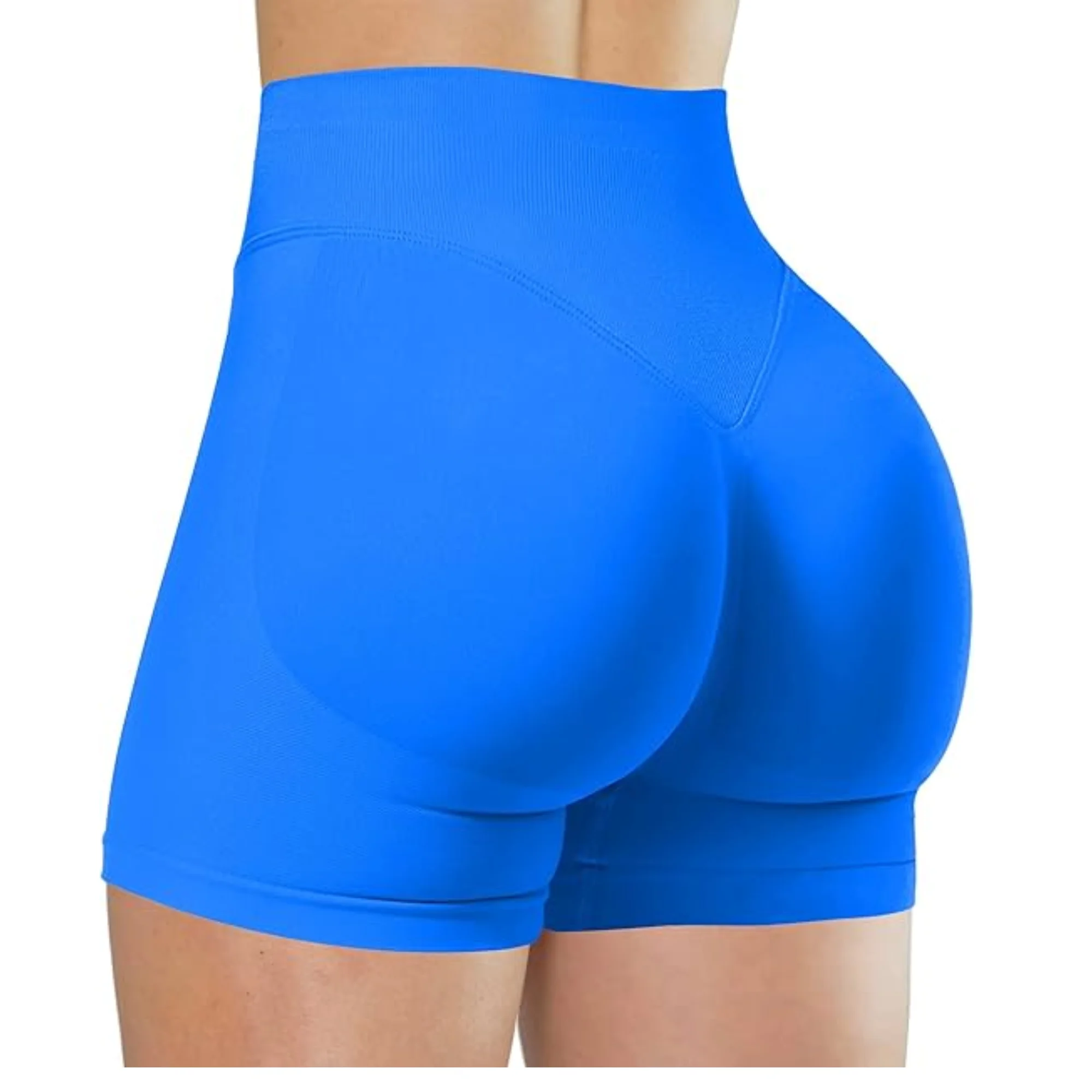 Summer High Waisted Yoga Shorts Fashionable and Sexy Running Fitness Pants Solid Color Yoga Leggings – Image 20