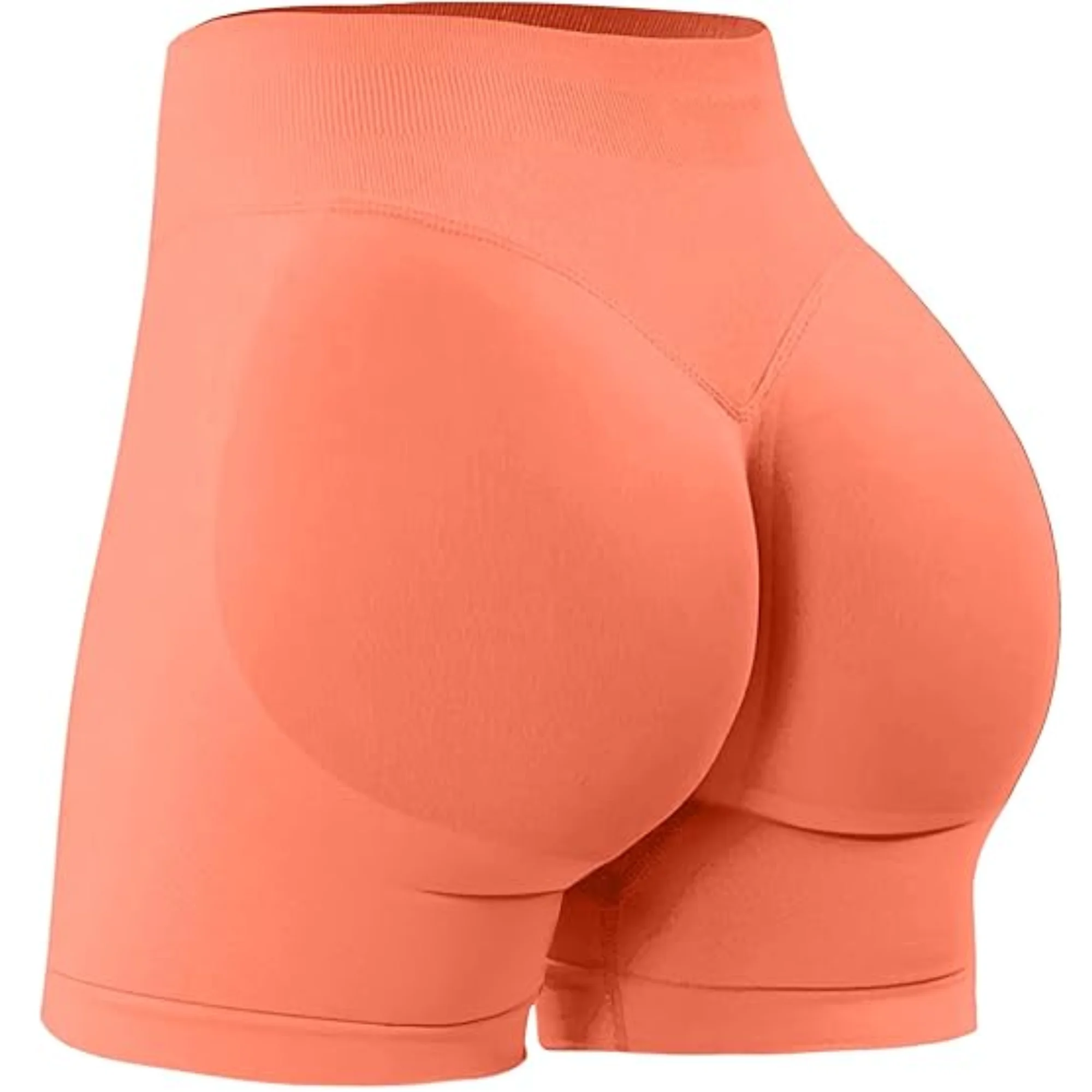 Summer High Waisted Yoga Shorts Fashionable and Sexy Running Fitness Pants Solid Color Yoga Leggings – Image 9