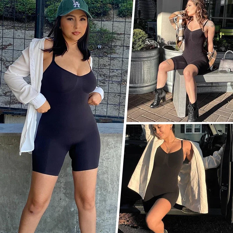 New Bodysuit Shapewear Women Tank Top Tummy Control Full Body Shaper Anti Chafing Shorts Slimming Waist Trainer Butt Lifter – Image 2