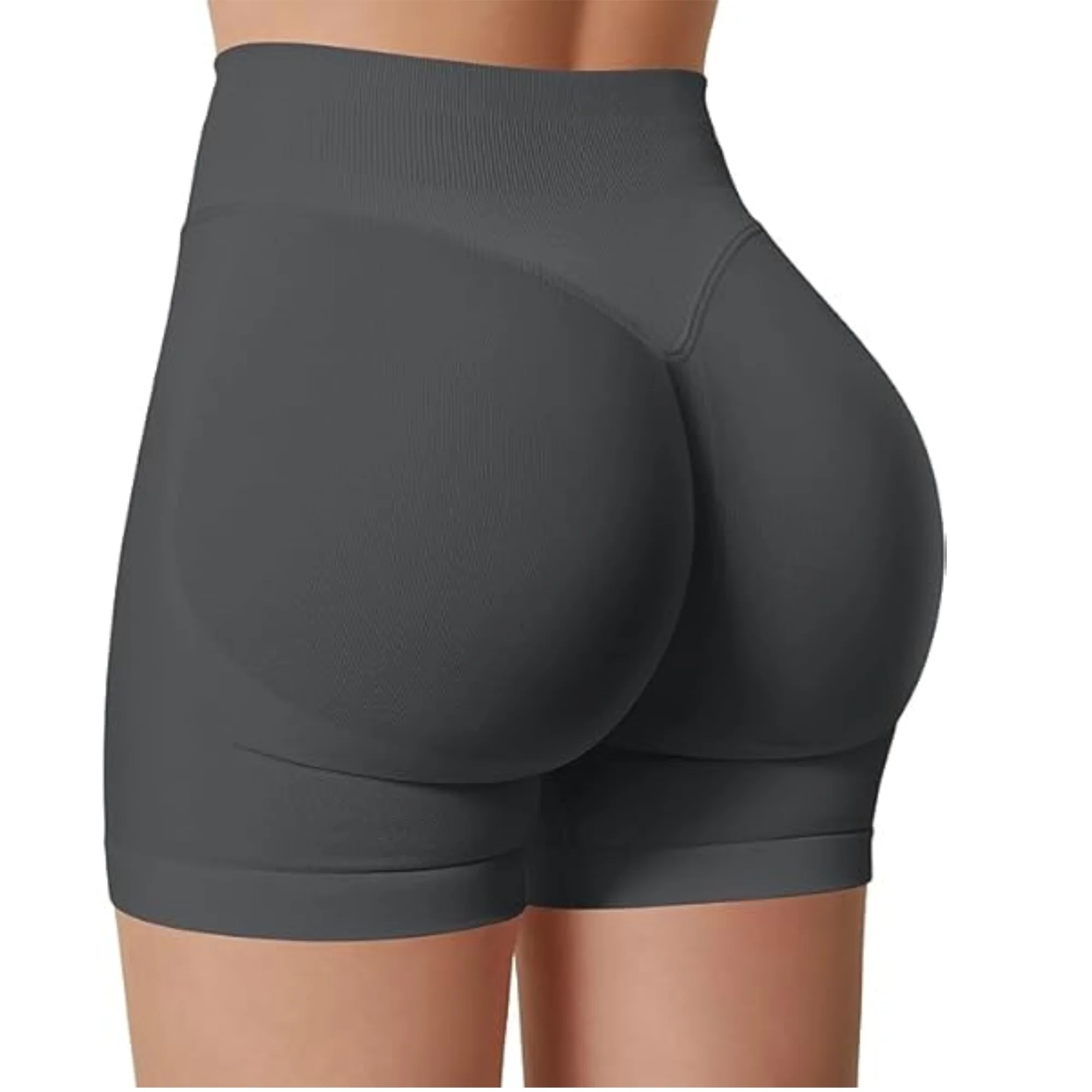 Summer High Waisted Yoga Shorts Fashionable and Sexy Running Fitness Pants Solid Color Yoga Leggings – Image 15